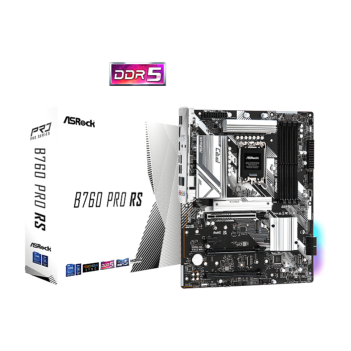 Дънна платка ASRock B760 Pro RS DDR5, Socket 1700