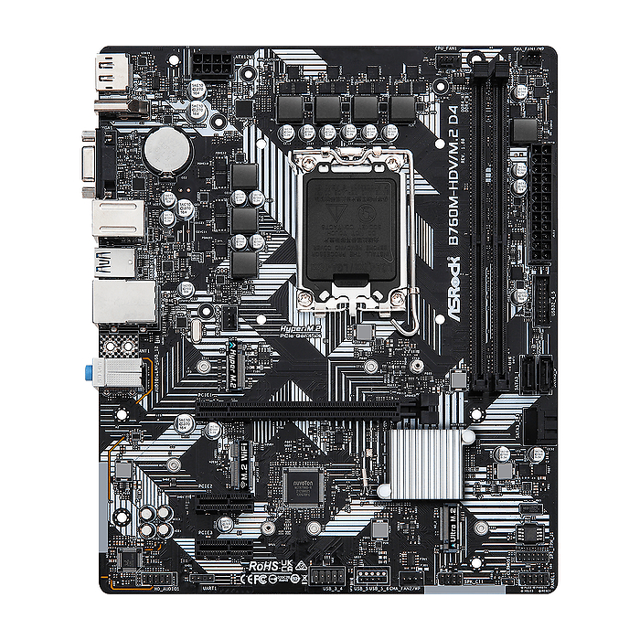 Дънна платка ASRock B760M-HDV M.2, LGA1700, ATX, DDR4