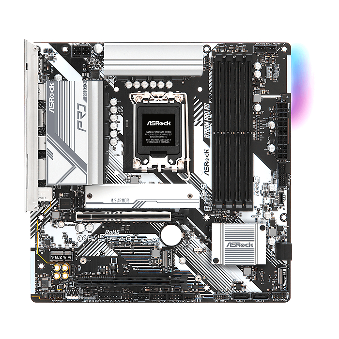 Дънна платка ASRock B760M Pro RS DDR5, Socket 1700