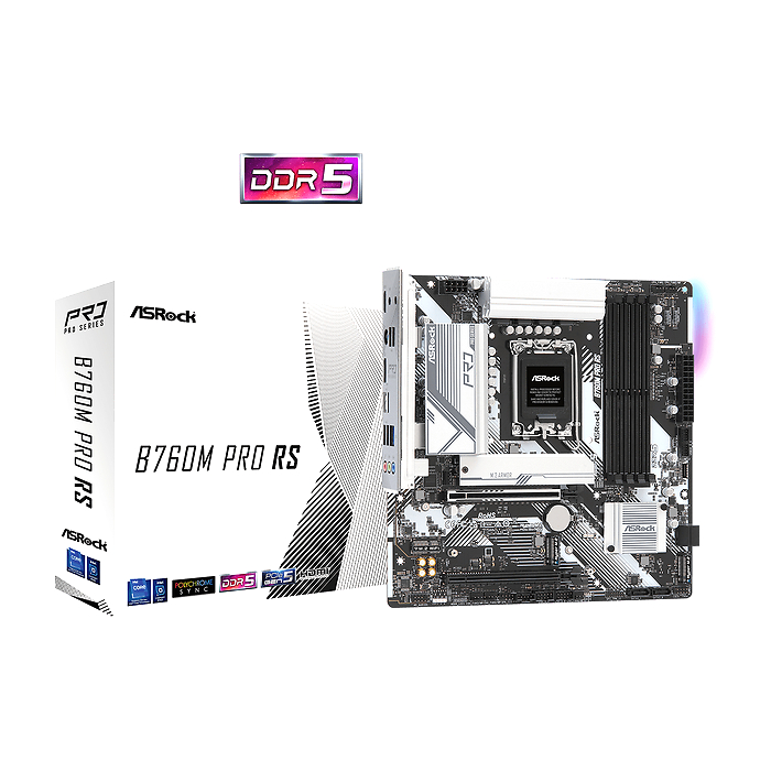 Дънна платка ASRock B760M Pro RS DDR5, Socket 1700