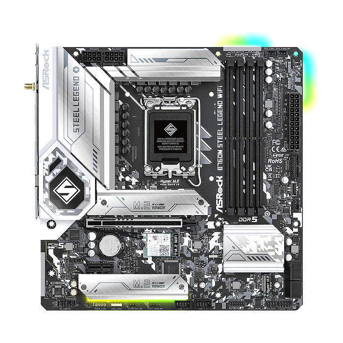 Дънна платка ASRock B760M Steel Legend WIFI DDR5, Socket 1700