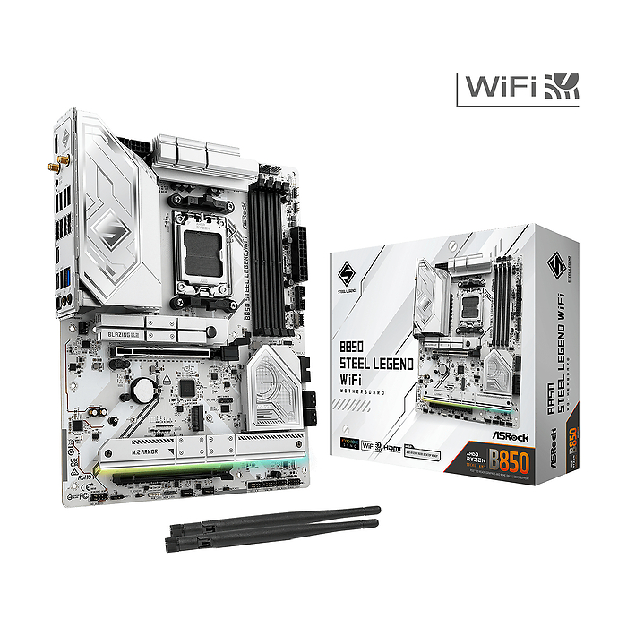 Дънна платка ASRock B850 STEEL LEGEND WIFI 7 socket AM5, DDR5