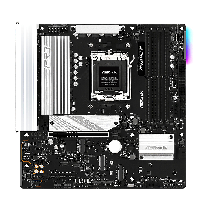 Дънна платка ASRock B850M Pro RS socket AM5, DDR5