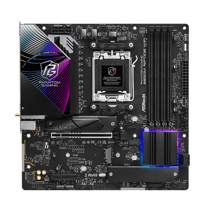Дънна платка ASRock B850M RIPTIDE WIFI7 socket AM5, DDR5