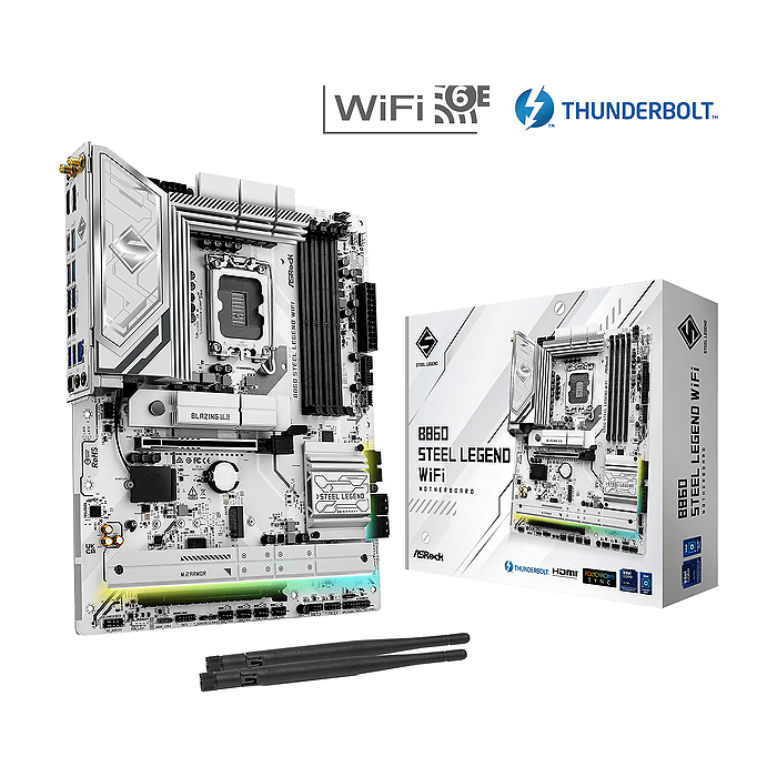 Дънна платка ASRock B860 STEEL LEGEND WIFI 6E, LGA 1851, DDR5
