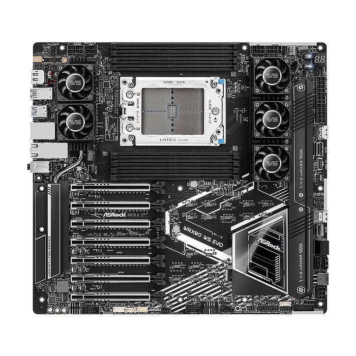 Дънна платка ASROCK WRX90 WS EVO, Socket sTR5, ATX, 8xDDR5