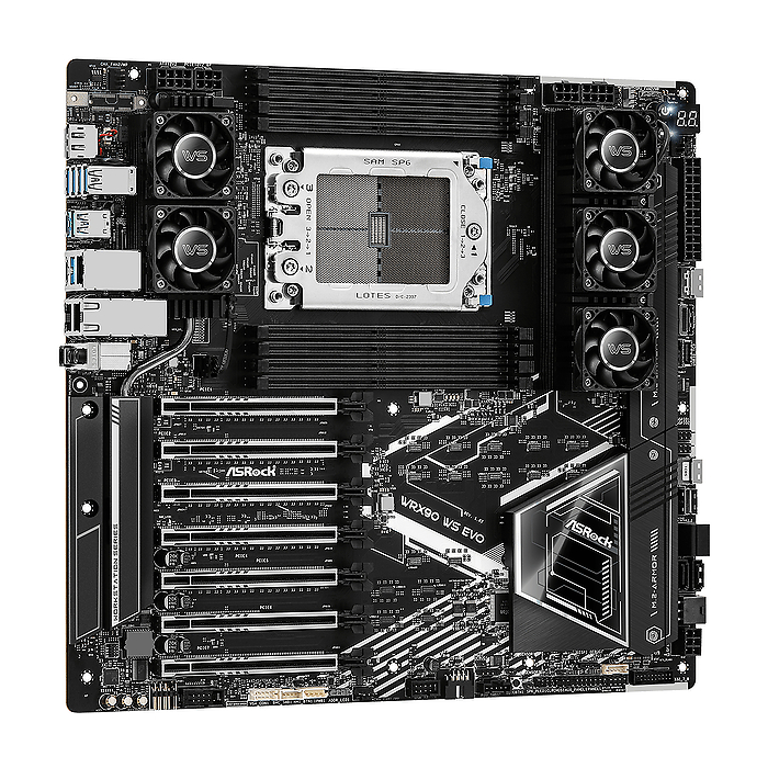 Дънна платка ASROCK WRX90 WS EVO, Socket sTR5, ATX, 8xDDR5