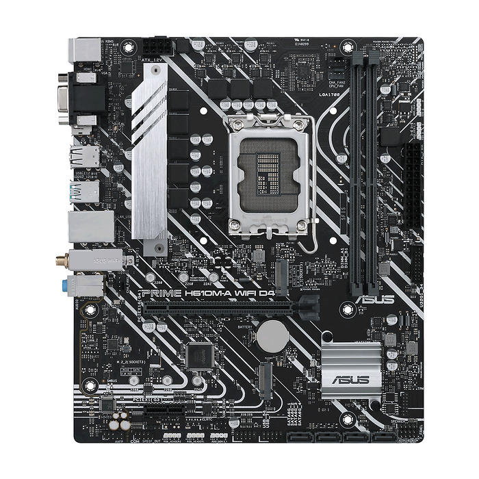 Дънна платка ASUS PRIME H610M-A WIFI D4, LGA 1700 mATX, DDR4