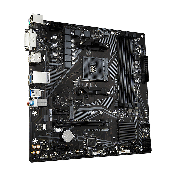 Дънна платка GIGABYTE A520M-DS3H V2, Socket AM4, DDR4