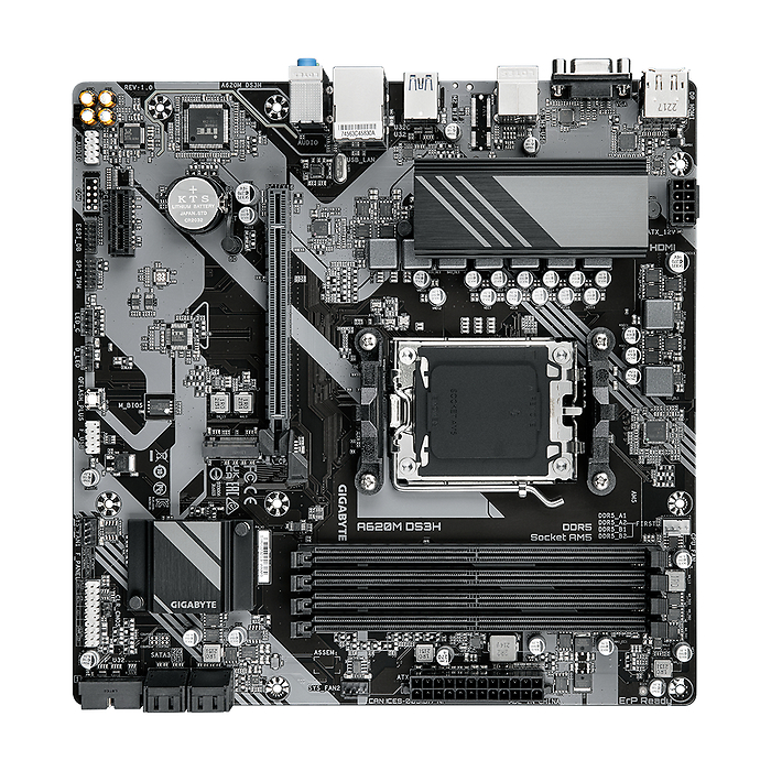 Дънна платка GIGABYTE A620M DS3H socket AM5, DDR5