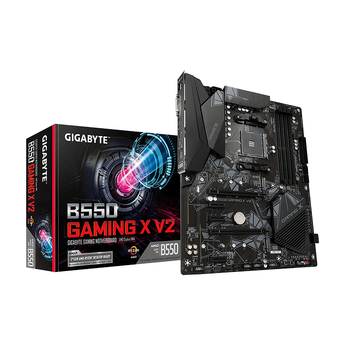 Дънна платка GIGABYTE B550 GAMING X V2 Socket AM4, 4 x DDR4, RGB Fusion, V2 (rev. 1.0)