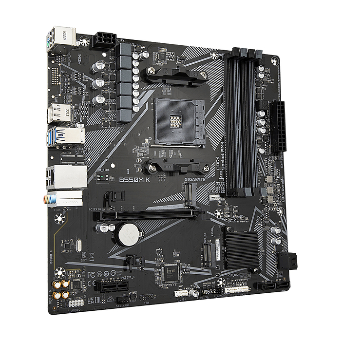 Дънна платка GIGABYTE B550M K 4 x DDR4, Socket AM4