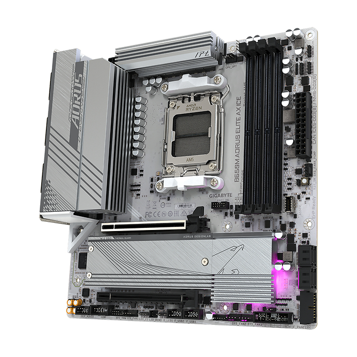 Дънна платка GIGABYTE B650M AORUS ELITE AX ICE, Socket AM5, DDR5