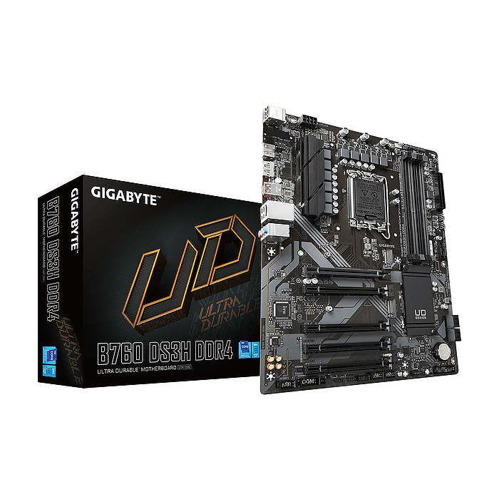Дънна платка GIGABYTE B760 DS3H, socket 1700, ATX, DDR4