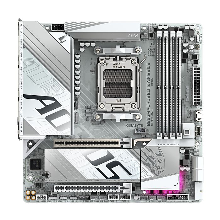 Дънна платка GIGABYTE B850M AORUS ELITE WIF6E ICE socket AM5, DDR5