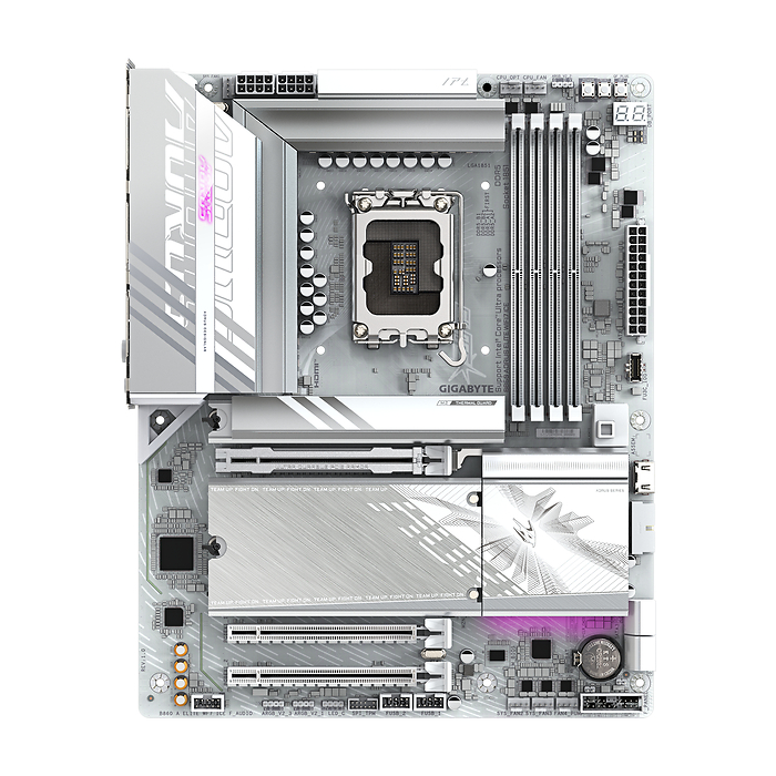 Дънна платка GIGABYTE B860 AORUS ELITE WIF 7 ICE, LGA 1851, DDR5