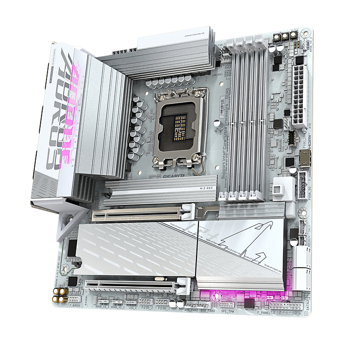 Дънна платка GIGABYTE B860M AORUS ELITE WiFi 6E ICE, LGA 1851, DDR5