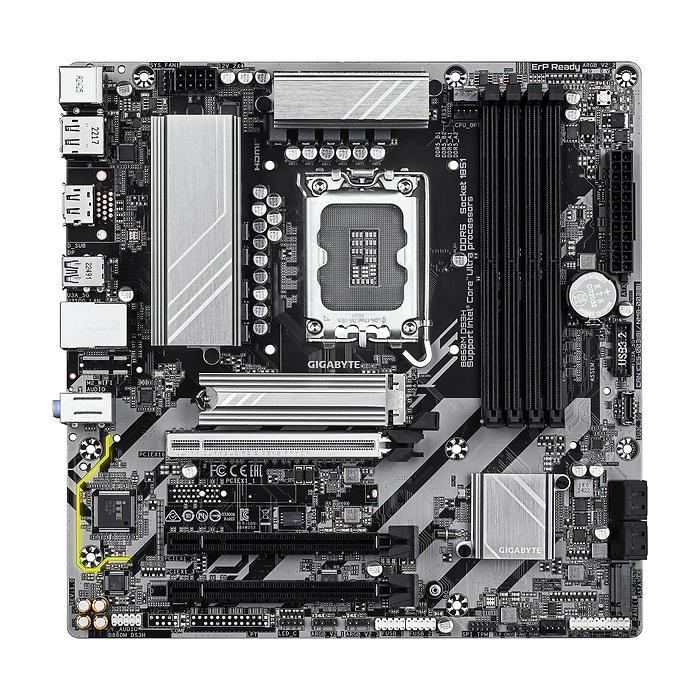 Дънна платка GIGABYTE B860M DS3H, LGA 1851, DDR5