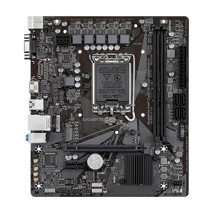 Дънна платка GIGABYTE H610M H V2 Socket 1700, DDR5 rev 1.0, Micro ATX