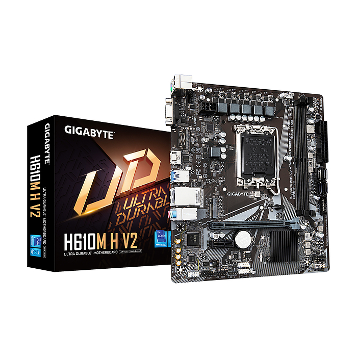 Дънна платка GIGABYTE H610M H V2 Socket 1700, DDR5 rev 1.0, Micro ATX