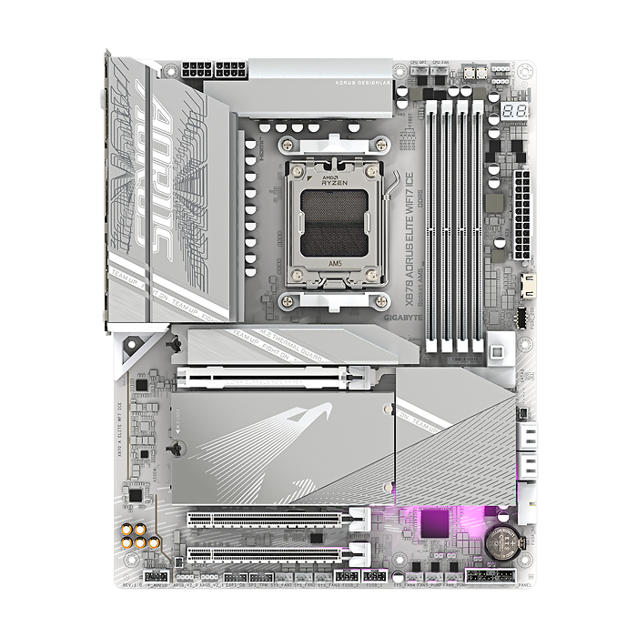 Дънна платка GIGABYTE X870 AORUS ELITE ICE WIFI 7, Socket AM5, DDR5