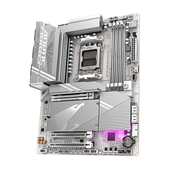 Дънна платка GIGABYTE X870 AORUS ELITE ICE WIFI 7, Socket AM5, DDR5
