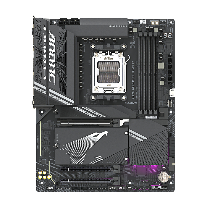 Дънна платка GIGABYTE X870 AORUS ELITE WIFI 7, Socket AM5, DDR5