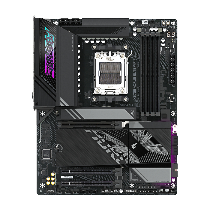 Дънна платка GIGABYTE X870E AORUS ELITE WIFI 7, Socket AM5, DDR5