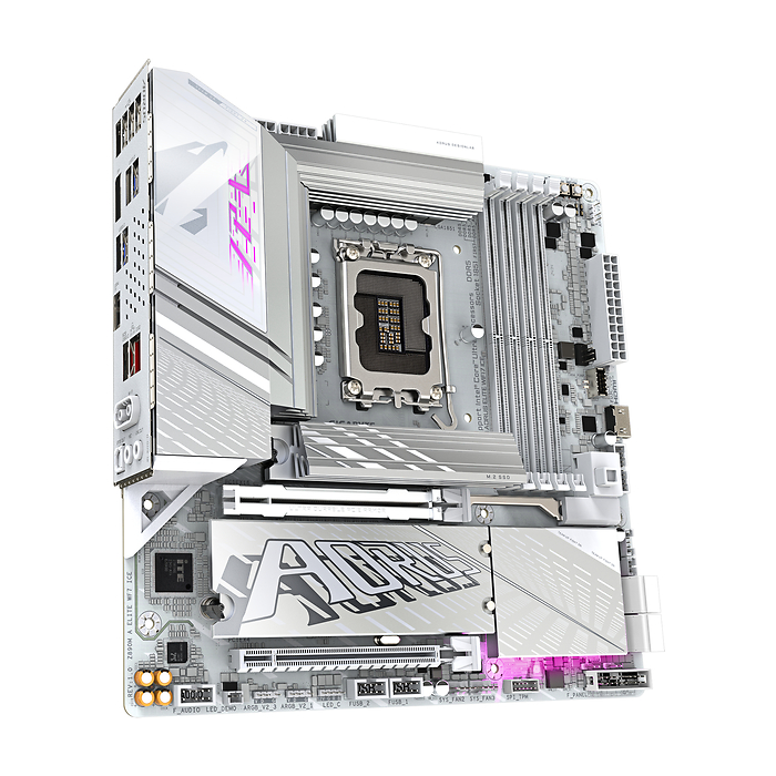 Дънна платка GIGABYTE Z890M AORUS ELITE WIFI 7 ICE, LGA 1851, DDR5