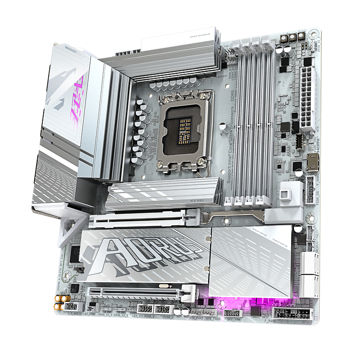 Дънна платка GIGABYTE Z890M AORUS ELITE WIFI 7 ICE, LGA 1851, DDR5
