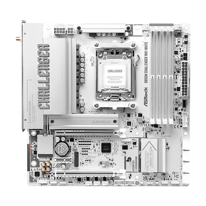 Дънна платка ASRock B850M CHALLENGER WIFI WHITE socket AM5, DDR5
