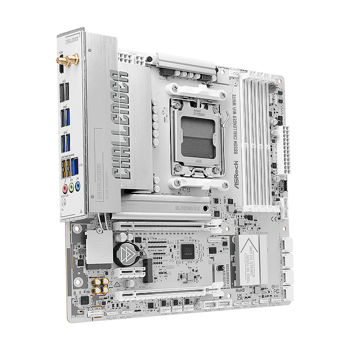 Дънна платка ASRock B850M CHALLENGER WIFI WHITE socket AM5, DDR5