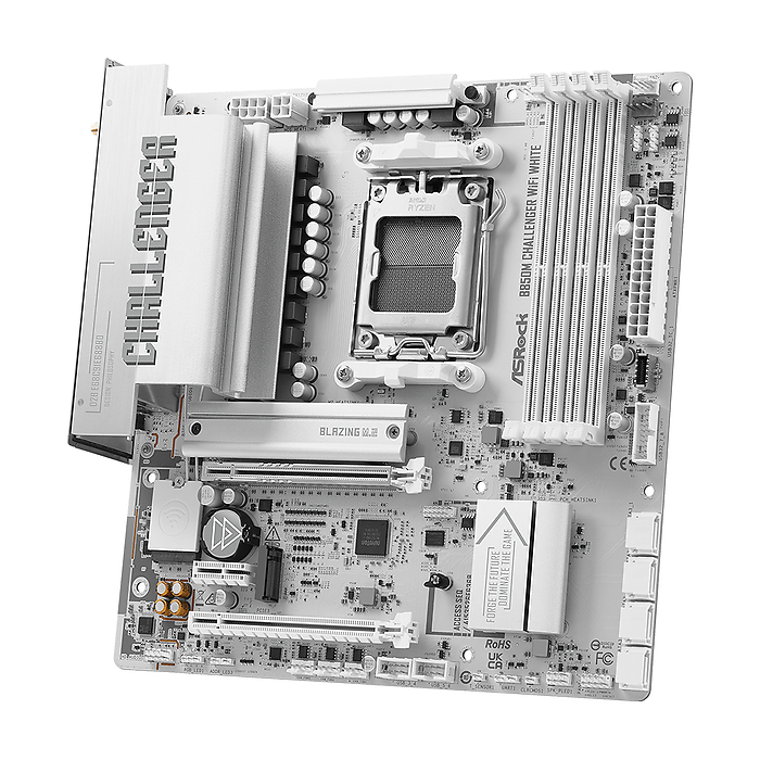 Дънна платка ASRock B850M CHALLENGER WIFI WHITE socket AM5, DDR5