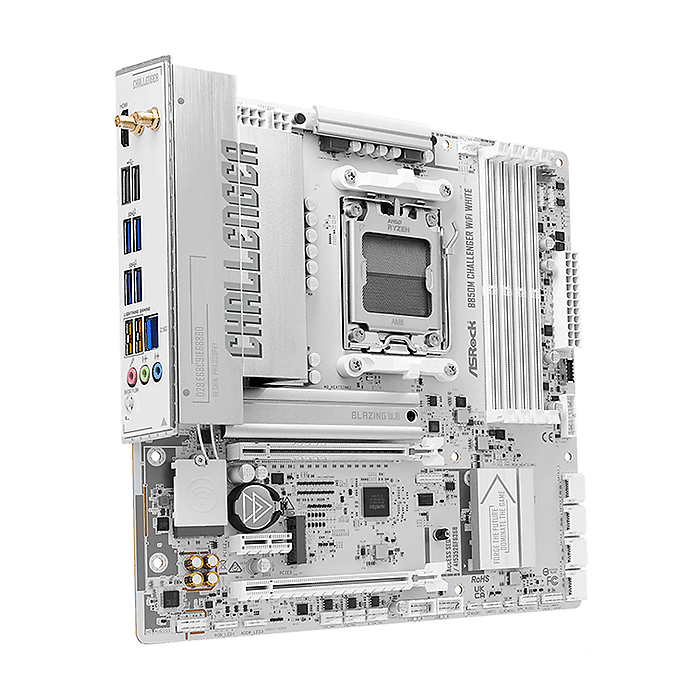 Дънна платка ASRock B850M CHALLENGER WIFI WHITE socket AM5, DDR5