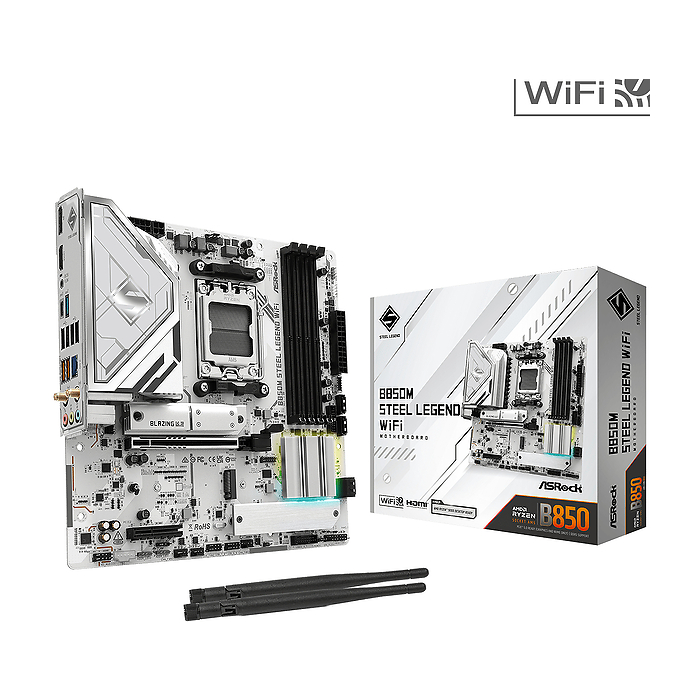 Дънна платка ASRock B850M STEEL LEGEND WIFI socket AM5, DDR5