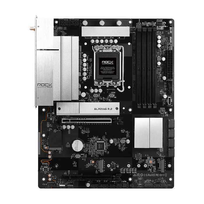 Дънна платка ASRock B860 Rock WIFI 7, LGA 1851, DDR5