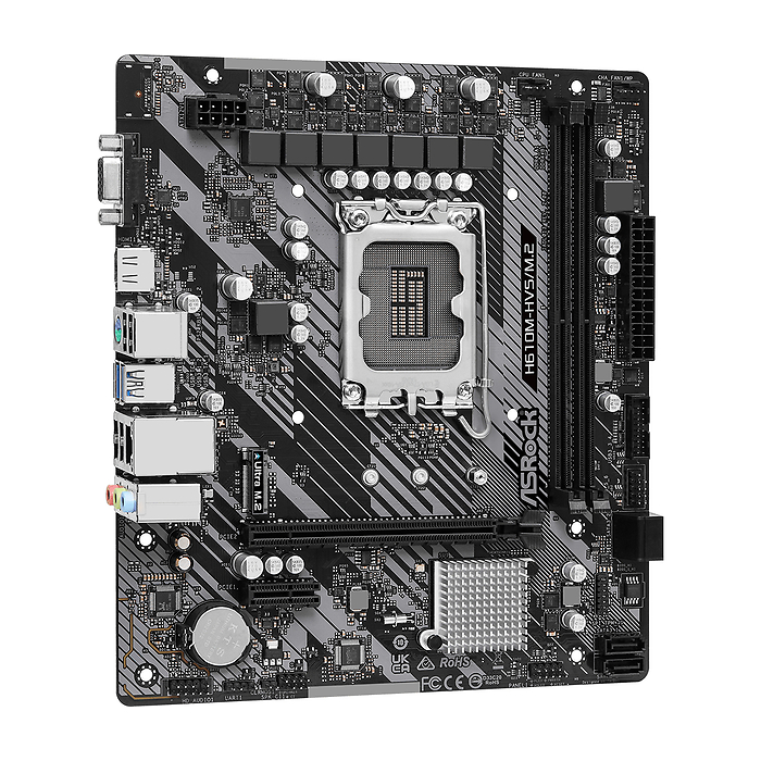 Дънна платка ASRock H610M-HVS/M.2 R2.0, LGA1700, DDR4, mATX
