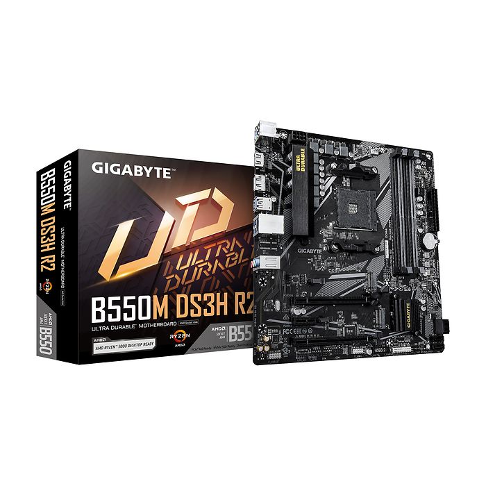 Дънна платка GIGABYTE B550M DS3H R2 Socket AM4, DDR4