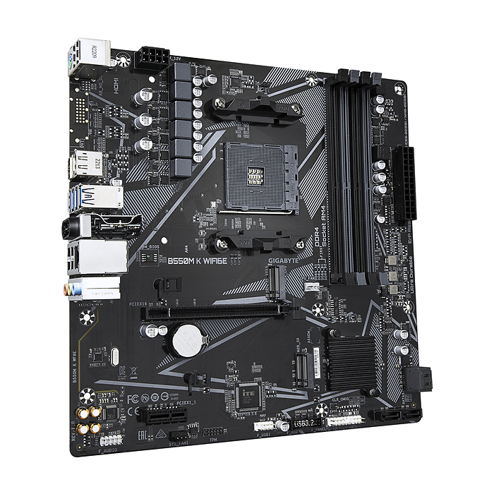 Дънна платка GIGABYTE B550M K Wi-Fi 6E, AM4, DDR4