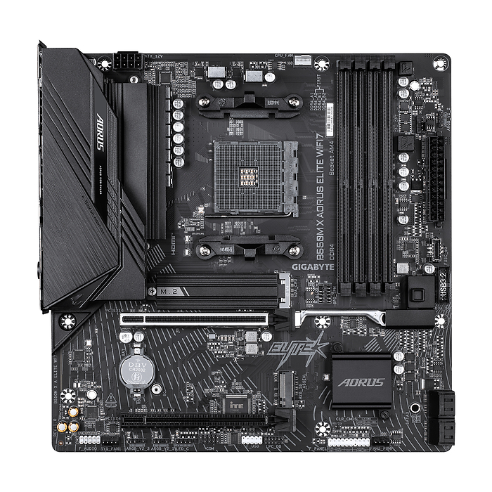 Дънна платка GIGABYTE B550M X AORUS ELITE WIFI7, Socket AM4, DDR4