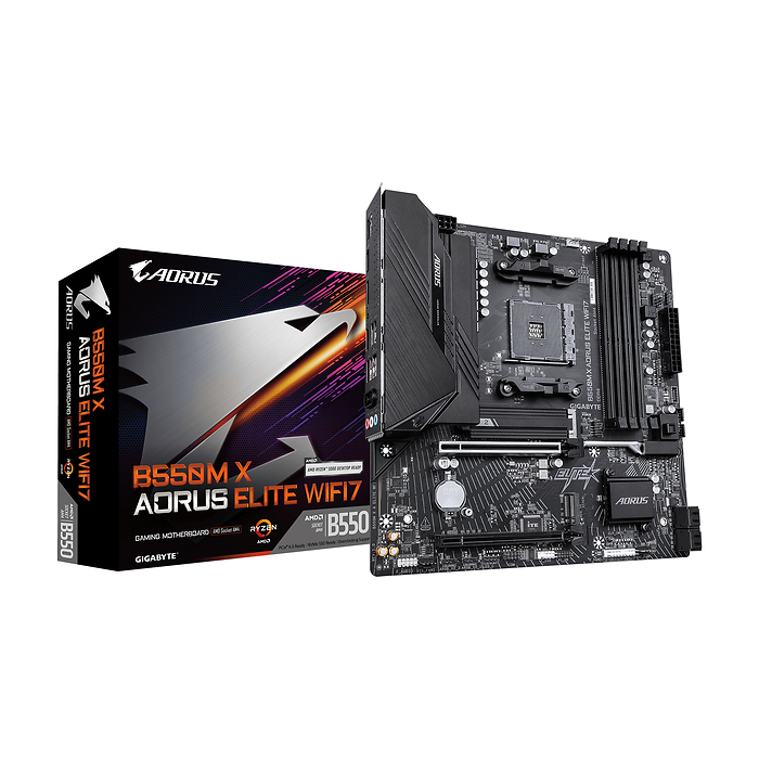 Дънна платка GIGABYTE B550M X AORUS ELITE WIFI7, Socket AM4, DDR4