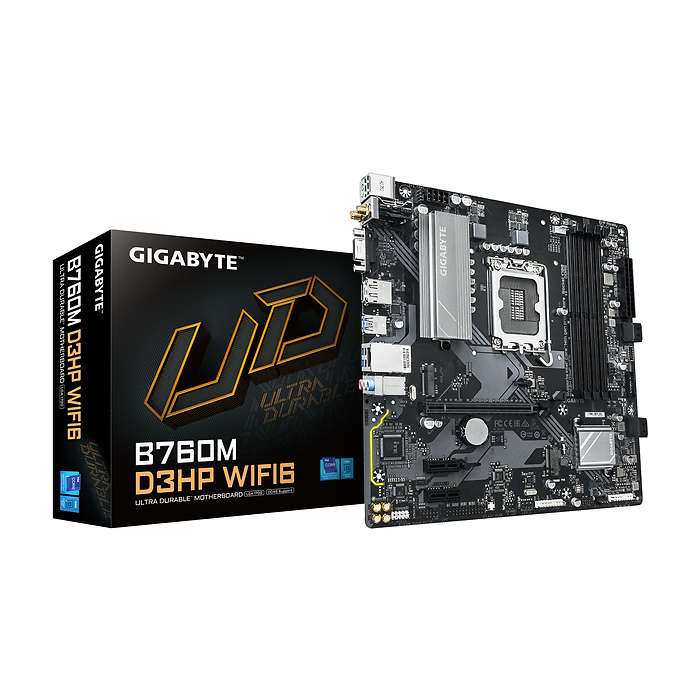 Дънна платка GIGABYTE B760M D3HP WIFI6 DDR5, socket 1700, mATX