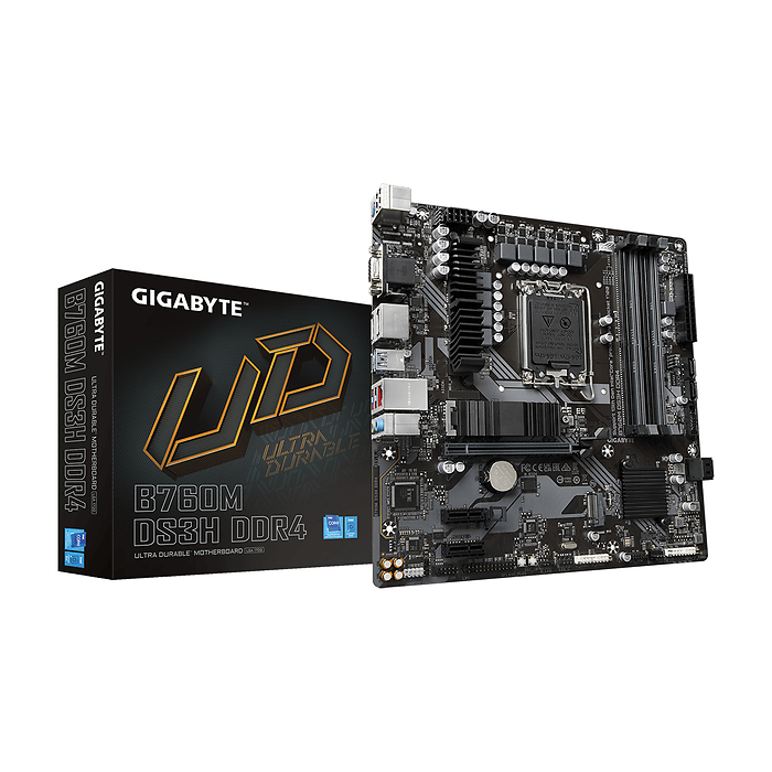 Дънна платка GIGABYTE B760M DS3H, socket 1700, ATX, DDR4