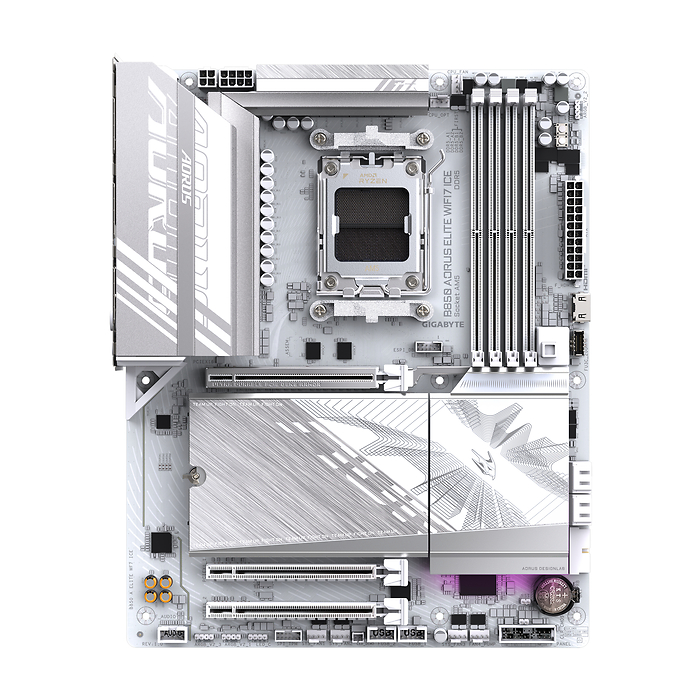 Дънна платка GIGABYTE B850 AORUS ELITE ICE WIFI7 socket AM5, DDR5