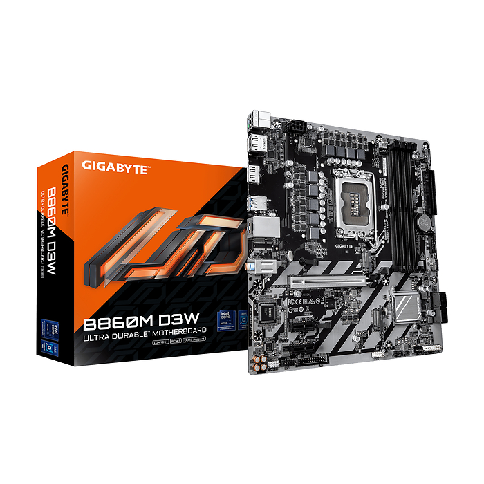 Дънна платка GIGABYTE B860M D3W, LGA 1851, DDR5