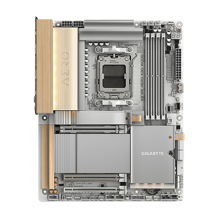 Дънна платка GIGABYTE X870E AERO X3D WOOD WIFI7, Socket AM5, DDR5